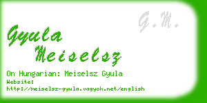 gyula meiselsz business card